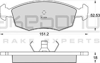 Akebono AN-4222WKE - Kit pastiglie freno, Freno a disco autozon.pro