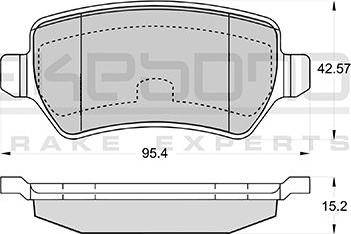 Akebono AN-4279KE - Kit pastiglie freno, Freno a disco autozon.pro