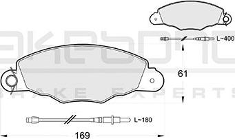 Akebono AN-4270WKE - Kit pastiglie freno, Freno a disco autozon.pro