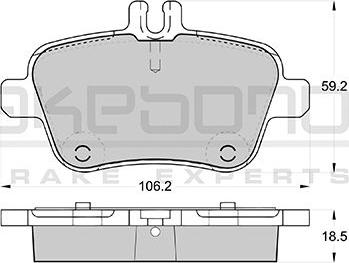 Akebono AN-4791K - Kit pastiglie freno, Freno a disco autozon.pro