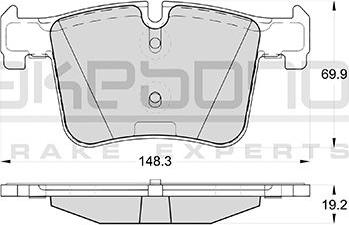 Akebono AN-4797K - Kit pastiglie freno, Freno a disco autozon.pro