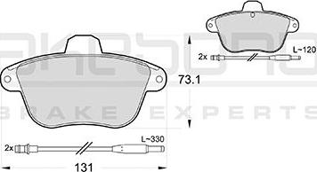 Akebono AN-4744WK - Kit pastiglie freno, Freno a disco autozon.pro