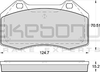 Akebono AN-4740K - Kit pastiglie freno, Freno a disco autozon.pro