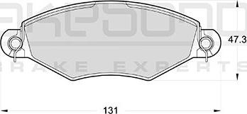 Akebono AN-4741K - Kit pastiglie freno, Freno a disco autozon.pro