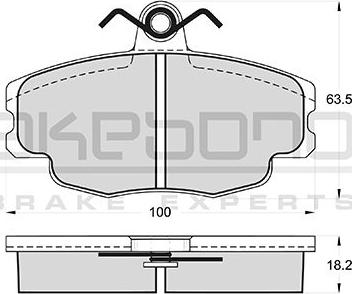 Akebono AN-4743WKE - Kit pastiglie freno, Freno a disco autozon.pro