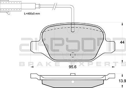 Akebono AN-4754WK - Kit pastiglie freno, Freno a disco autozon.pro