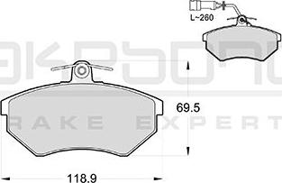 Akebono AN-4755WK - Kit pastiglie freno, Freno a disco autozon.pro