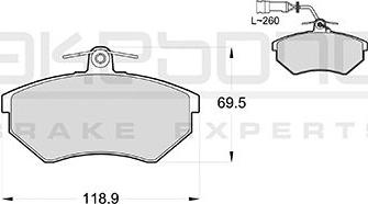 Akebono AN-4756WK - Kit pastiglie freno, Freno a disco autozon.pro