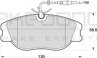 Akebono AN-4761WKE - Kit pastiglie freno, Freno a disco autozon.pro