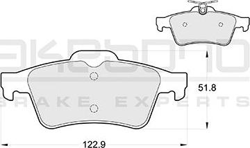 Akebono AN-4768K - Kit pastiglie freno, Freno a disco autozon.pro