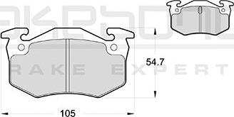 Akebono AN-4762KE - Kit pastiglie freno, Freno a disco autozon.pro