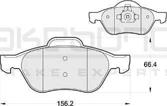 Akebono AN-4714K - Kit pastiglie freno, Freno a disco autozon.pro