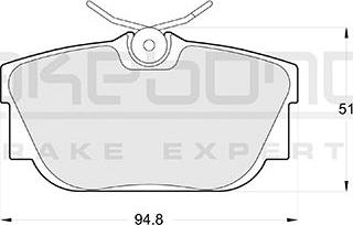 Akebono AN-4780K - Kit pastiglie freno, Freno a disco autozon.pro