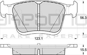 Akebono AN-4788K - Kit pastiglie freno, Freno a disco autozon.pro