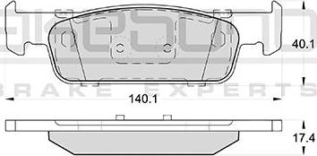 Akebono AN-4787KE - Kit pastiglie freno, Freno a disco autozon.pro