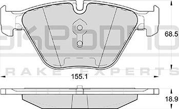 Akebono AN-4736K - Kit pastiglie freno, Freno a disco autozon.pro