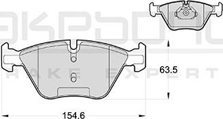 Akebono AN-4732K - Kit pastiglie freno, Freno a disco autozon.pro