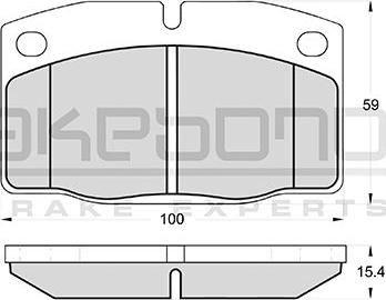 Akebono AN-4774K - Kit pastiglie freno, Freno a disco autozon.pro