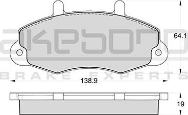 Akebono AN-4776KE - Kit pastiglie freno, Freno a disco autozon.pro