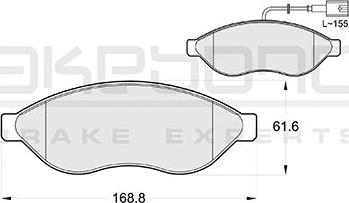 Akebono AN-4770WK - Kit pastiglie freno, Freno a disco autozon.pro