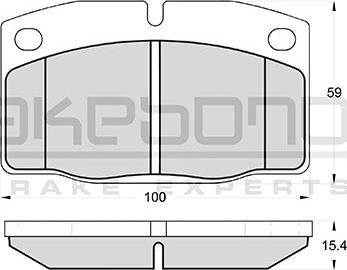 Akebono AN-4773K - Kit pastiglie freno, Freno a disco autozon.pro