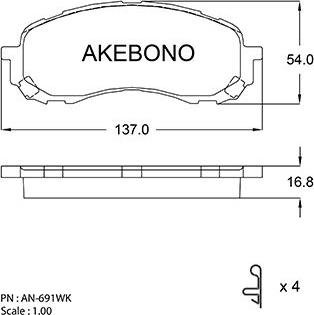 BOSCH 0 986 AB2 166 - Kit pastiglie freno, Freno a disco autozon.pro