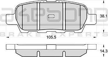 Akebono AN-654WK - Kit pastiglie freno, Freno a disco autozon.pro