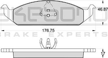 Akebono AN-650WK - Kit pastiglie freno, Freno a disco autozon.pro