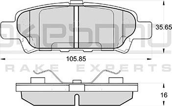 Akebono AN-651WK - Kit pastiglie freno, Freno a disco autozon.pro