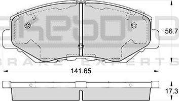 Akebono AN-663WK - Kit pastiglie freno, Freno a disco autozon.pro