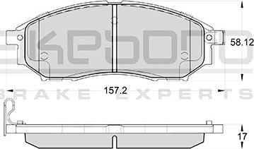 Akebono AN-605WK - Kit pastiglie freno, Freno a disco autozon.pro