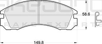 Akebono AN-601WK - Kit pastiglie freno, Freno a disco autozon.pro