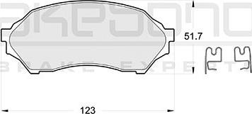 Akebono AN-602K - Kit pastiglie freno, Freno a disco autozon.pro