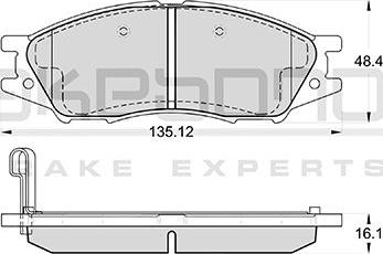 Akebono AN-614WK - Kit pastiglie freno, Freno a disco autozon.pro