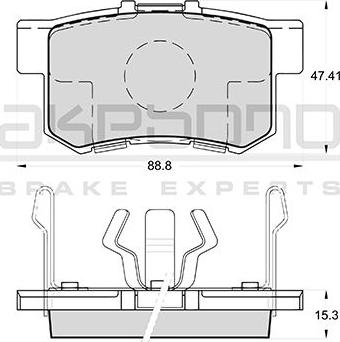 Akebono AN-684WKE - Kit pastiglie freno, Freno a disco autozon.pro