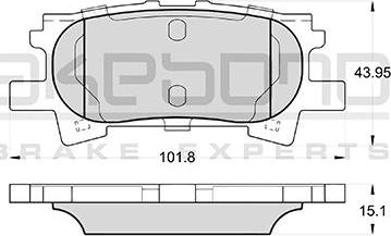 Akebono AN-688WK - Kit pastiglie freno, Freno a disco autozon.pro