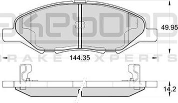 Akebono AN-675WK - Kit pastiglie freno, Freno a disco autozon.pro