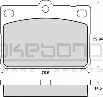 Akebono AN-038K - Kit pastiglie freno, Freno a disco autozon.pro