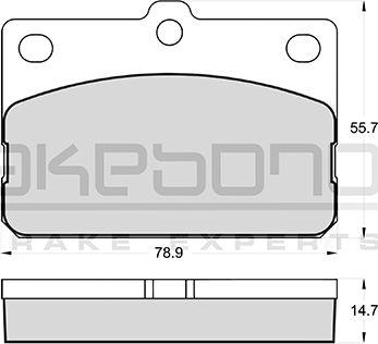 Akebono AN-023K - Kit pastiglie freno, Freno a disco autozon.pro