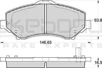 Akebono AN-1095WK - Kit pastiglie freno, Freno a disco autozon.pro