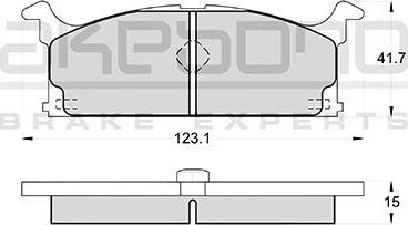 Akebono AN-131K - Kit pastiglie freno, Freno a disco autozon.pro