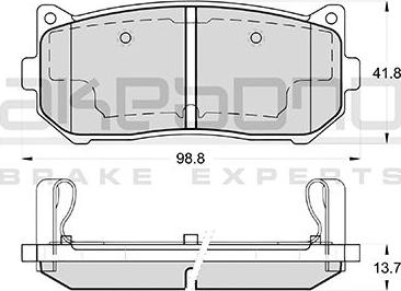 Akebono AN-8091WK - Kit pastiglie freno, Freno a disco autozon.pro