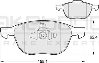 Akebono AN-8092K - Kit pastiglie freno, Freno a disco autozon.pro