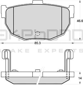 Akebono AN-8042WK - Kit pastiglie freno, Freno a disco autozon.pro