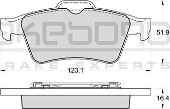 Akebono AN-8059K - Kit pastiglie freno, Freno a disco autozon.pro