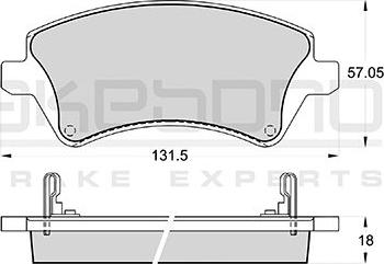 Akebono AN-8055WKE - Kit pastiglie freno, Freno a disco autozon.pro