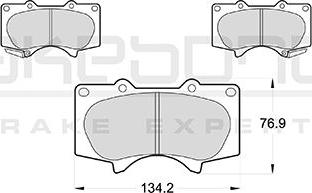 Akebono AN-8068WKE - Kit pastiglie freno, Freno a disco autozon.pro