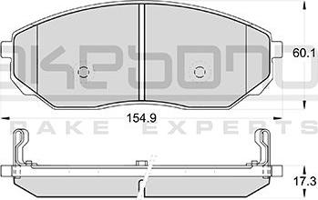 Akebono AN-8034WK - Kit pastiglie freno, Freno a disco autozon.pro