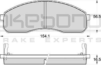 Akebono AN-8021KE - Kit pastiglie freno, Freno a disco autozon.pro