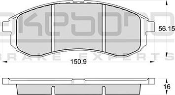 Akebono AN-8074WK - Kit pastiglie freno, Freno a disco autozon.pro